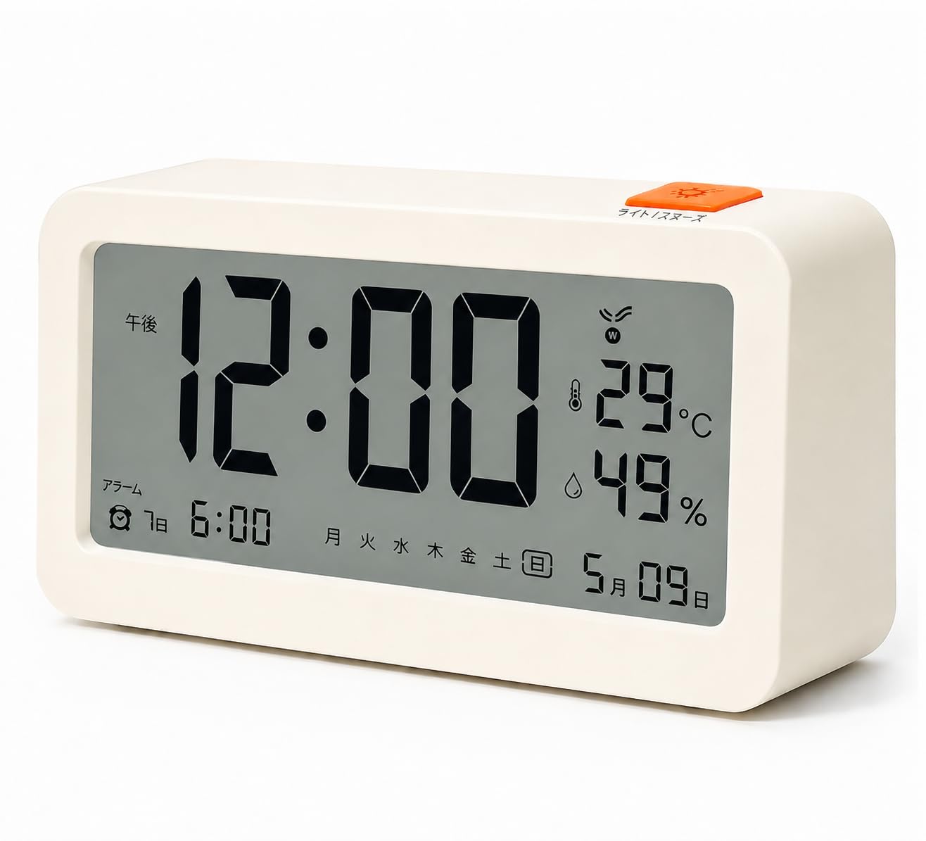 Amazon.co.jp: Kooco 電波時計 置き時計 デジタル時計 目覚まし 12/24